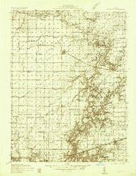 Oakland Illinois Historical topographic map, 1:48000 scale, 15 X 15 Minute, Year 1936