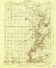 Oakland Illinois Historical topographic map, 1:62500 scale, 15 X 15 Minute, Year 1942