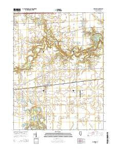 Oakwood Illinois Current topographic map, 1:24000 scale, 7.5 X 7.5 Minute, Year 2015