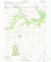 Oakwood Illinois Historical topographic map, 1:24000 scale, 7.5 X 7.5 Minute, Year 1968