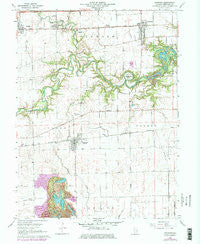 Oakwood Illinois Historical topographic map, 1:24000 scale, 7.5 X 7.5 Minute, Year 1968