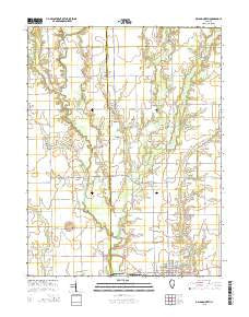 Oblong North Illinois Current topographic map, 1:24000 scale, 7.5 X 7.5 Minute, Year 2015