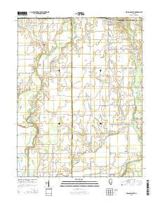 Oblong South Illinois Current topographic map, 1:24000 scale, 7.5 X 7.5 Minute, Year 2015