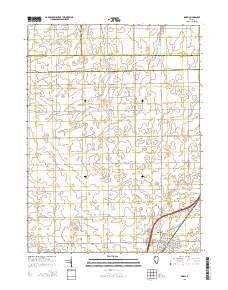 Odell Illinois Current topographic map, 1:24000 scale, 7.5 X 7.5 Minute, Year 2015