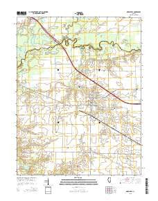 Okawville Illinois Current topographic map, 1:24000 scale, 7.5 X 7.5 Minute, Year 2015
