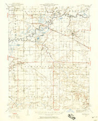 Okawville Illinois Historical topographic map, 1:62500 scale, 15 X 15 Minute, Year 1940