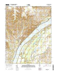 Olmsted Illinois Current topographic map, 1:24000 scale, 7.5 X 7.5 Minute, Year 2015