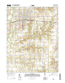 Olney Illinois Current topographic map, 1:24000 scale, 7.5 X 7.5 Minute, Year 2015