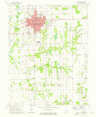 Olney Illinois Historical topographic map, 1:24000 scale, 7.5 X 7.5 Minute, Year 1971