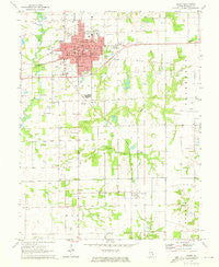 Olney Illinois Historical topographic map, 1:24000 scale, 7.5 X 7.5 Minute, Year 1971