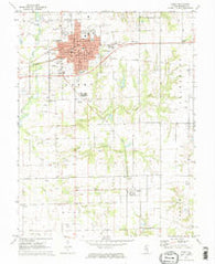 Olney Illinois Historical topographic map, 1:24000 scale, 7.5 X 7.5 Minute, Year 1971