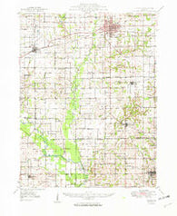 Olney Illinois Historical topographic map, 1:62500 scale, 15 X 15 Minute, Year 1949