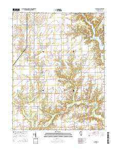 Omega Illinois Current topographic map, 1:24000 scale, 7.5 X 7.5 Minute, Year 2015