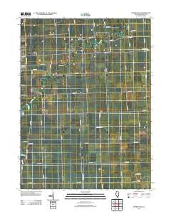 Onarga East Illinois Historical topographic map, 1:24000 scale, 7.5 X 7.5 Minute, Year 2012