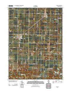 Oneida Illinois Historical topographic map, 1:24000 scale, 7.5 X 7.5 Minute, Year 2012