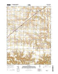 Oneida Illinois Current topographic map, 1:24000 scale, 7.5 X 7.5 Minute, Year 2015