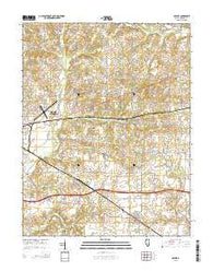 Opdyke Illinois Current topographic map, 1:24000 scale, 7.5 X 7.5 Minute, Year 2015