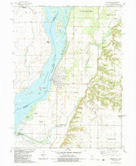 Oquawka Illinois Historical topographic map, 1:24000 scale, 7.5 X 7.5 Minute, Year 1982
