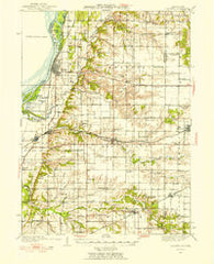 Oquawka Illinois Historical topographic map, 1:62500 scale, 15 X 15 Minute, Year 1934