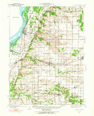 Oquawka Illinois Historical topographic map, 1:62500 scale, 15 X 15 Minute, Year 1934