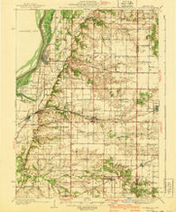 Oquawka Illinois Historical topographic map, 1:62500 scale, 15 X 15 Minute, Year 1940
