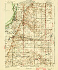 Oquawka Illinois Historical topographic map, 1:62500 scale, 15 X 15 Minute, Year 1940