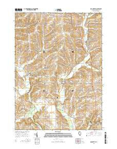 Orangeville Illinois Current topographic map, 1:24000 scale, 7.5 X 7.5 Minute, Year 2015