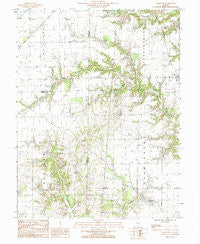 Oskaloosa Illinois Historical topographic map, 1:24000 scale, 7.5 X 7.5 Minute, Year 1985