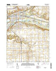 Ottawa Illinois Current topographic map, 1:24000 scale, 7.5 X 7.5 Minute, Year 2015