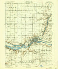 Ottawa Illinois Historical topographic map, 1:62500 scale, 15 X 15 Minute, Year 1915