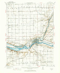 Ottawa Illinois Historical topographic map, 1:62500 scale, 15 X 15 Minute, Year 1946