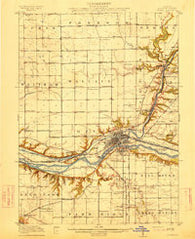 Ottawa Illinois Historical topographic map, 1:62500 scale, 15 X 15 Minute, Year 1915