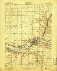 Ottawa Illinois Historical topographic map, 1:62500 scale, 15 X 15 Minute, Year 1915