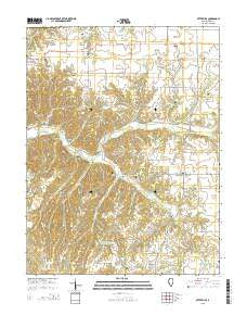 Otterville Illinois Current topographic map, 1:24000 scale, 7.5 X 7.5 Minute, Year 2015