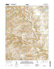 Paderborn Illinois Current topographic map, 1:24000 scale, 7.5 X 7.5 Minute, Year 2015