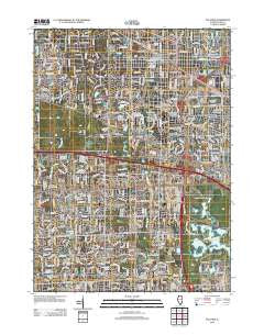 Palatine Illinois Historical topographic map, 1:24000 scale, 7.5 X 7.5 Minute, Year 2012