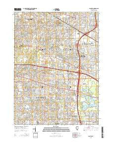 Palatine Illinois Current topographic map, 1:24000 scale, 7.5 X 7.5 Minute, Year 2015