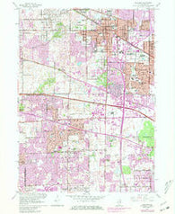 Palatine Illinois Historical topographic map, 1:24000 scale, 7.5 X 7.5 Minute, Year 1961