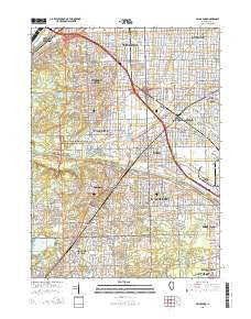 Palos Park Illinois Current topographic map, 1:24000 scale, 7.5 X 7.5 Minute, Year 2015