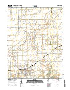 Pana Illinois Current topographic map, 1:24000 scale, 7.5 X 7.5 Minute, Year 2015