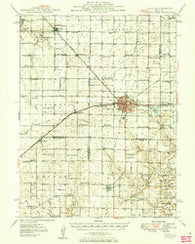 Pana Illinois Historical topographic map, 1:62500 scale, 15 X 15 Minute, Year 1949