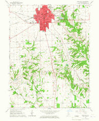 Paris South Illinois Historical topographic map, 1:24000 scale, 7.5 X 7.5 Minute, Year 1966