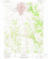 Paris South Illinois Historical topographic map, 1:24000 scale, 7.5 X 7.5 Minute, Year 1966