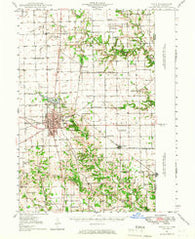 Paris Illinois Historical topographic map, 1:62500 scale, 15 X 15 Minute, Year 1947
