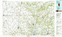 Paris Illinois Historical topographic map, 1:100000 scale, 30 X 60 Minute, Year 1986