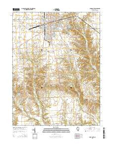 Paris South Illinois Current topographic map, 1:24000 scale, 7.5 X 7.5 Minute, Year 2015