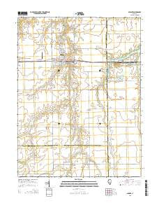 Pawnee Illinois Current topographic map, 1:24000 scale, 7.5 X 7.5 Minute, Year 2015
