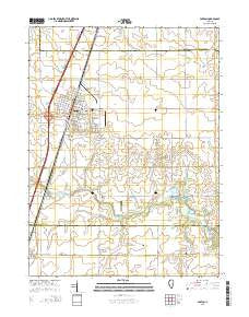 Paxton Illinois Current topographic map, 1:24000 scale, 7.5 X 7.5 Minute, Year 2015