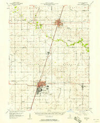 Paxton Illinois Historical topographic map, 1:62500 scale, 15 X 15 Minute, Year 1957