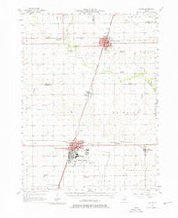 Paxton Illinois Historical topographic map, 1:62500 scale, 15 X 15 Minute, Year 1957